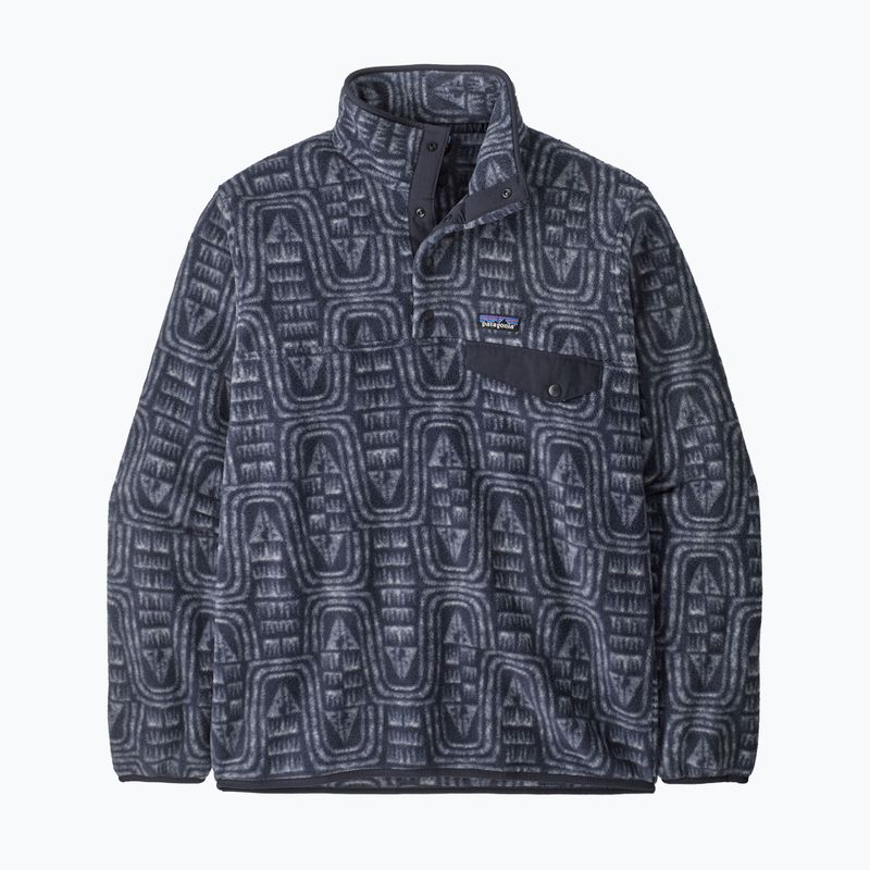 Felpa da trekking Patagonia da uomo LW Synch Snap-T P / O flow: blu scuro 3