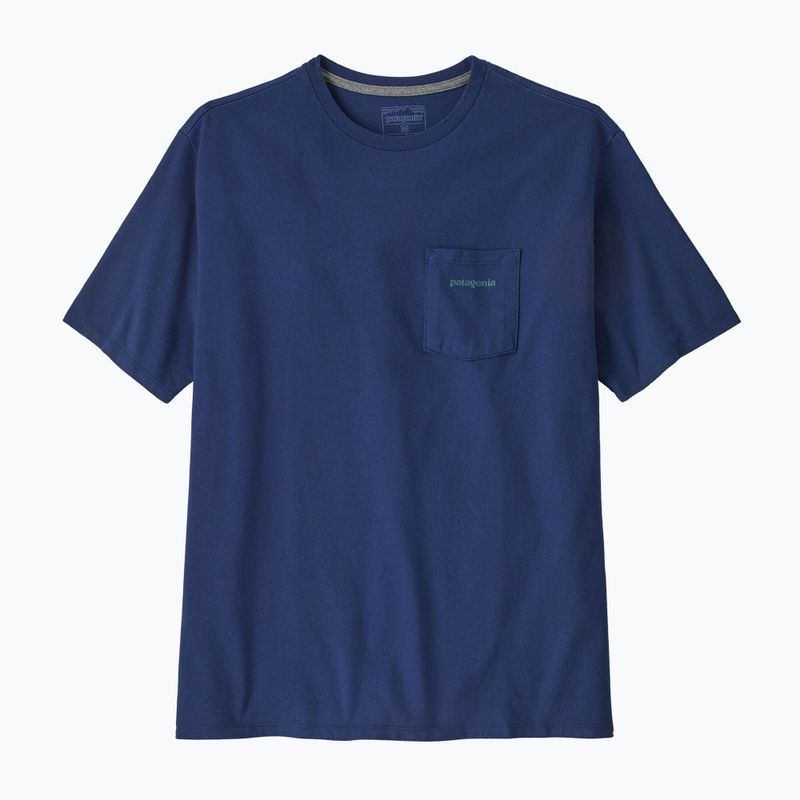 T-shirt Patagonia Boardshort Logo Pocket Uomo Responsibili clement blue 4