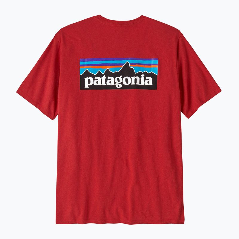 Patagonia P-6 Logo Responsabili-Tee da uomo rosso amanita 2