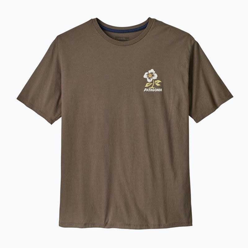 Maglietta Patagonia Balance Organic peace seeds / marlow brown da uomo
