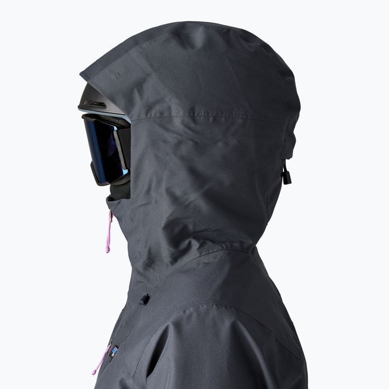 Giacca da pioggia isolata Patagonia Powder Town smolder blue w / orange peel da donna 4