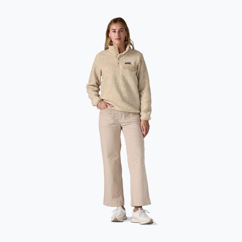 Felpa da trekking Patagonia donna LW Synch Snap-T P / O flow: bianco dyno 2