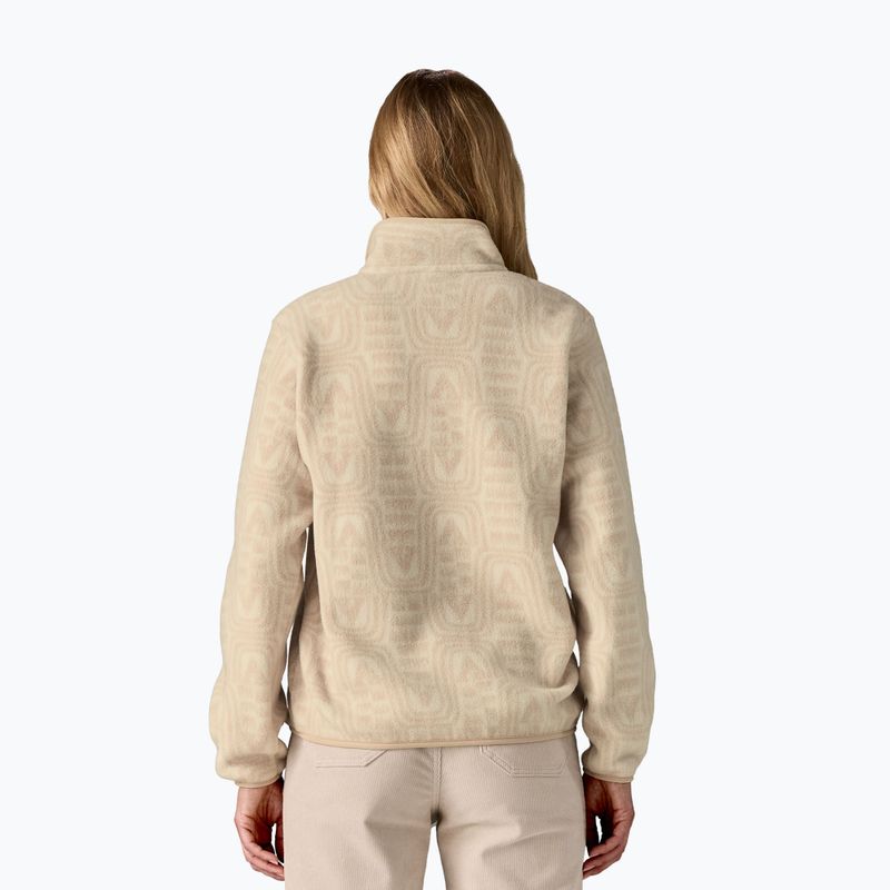 Felpa da trekking Patagonia donna LW Synch Snap-T P / O flow: bianco dyno 3