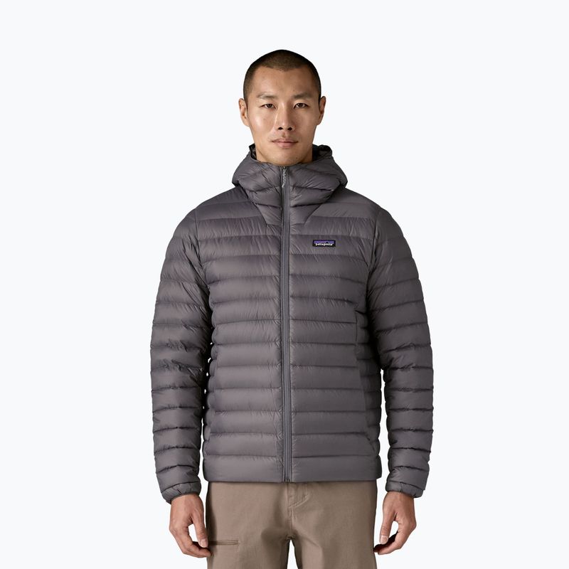 Giacca a piumino da uomo Patagonia Down Sweater Hoody forge grey con forge grey