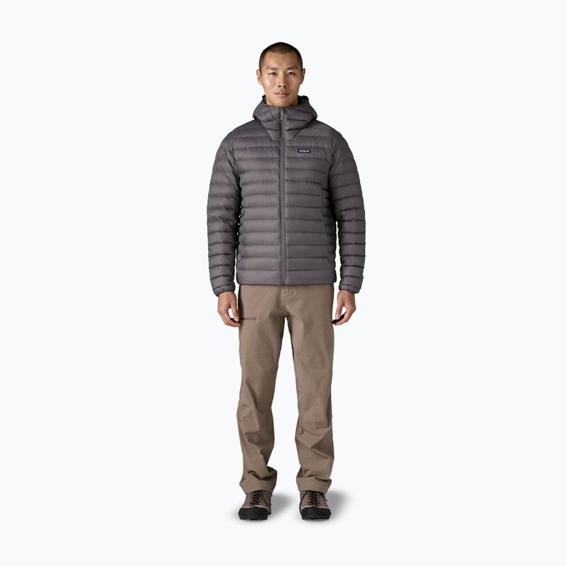 Giacca a piumino da uomo Patagonia Down Sweater Hoody forge grey con forge grey 2