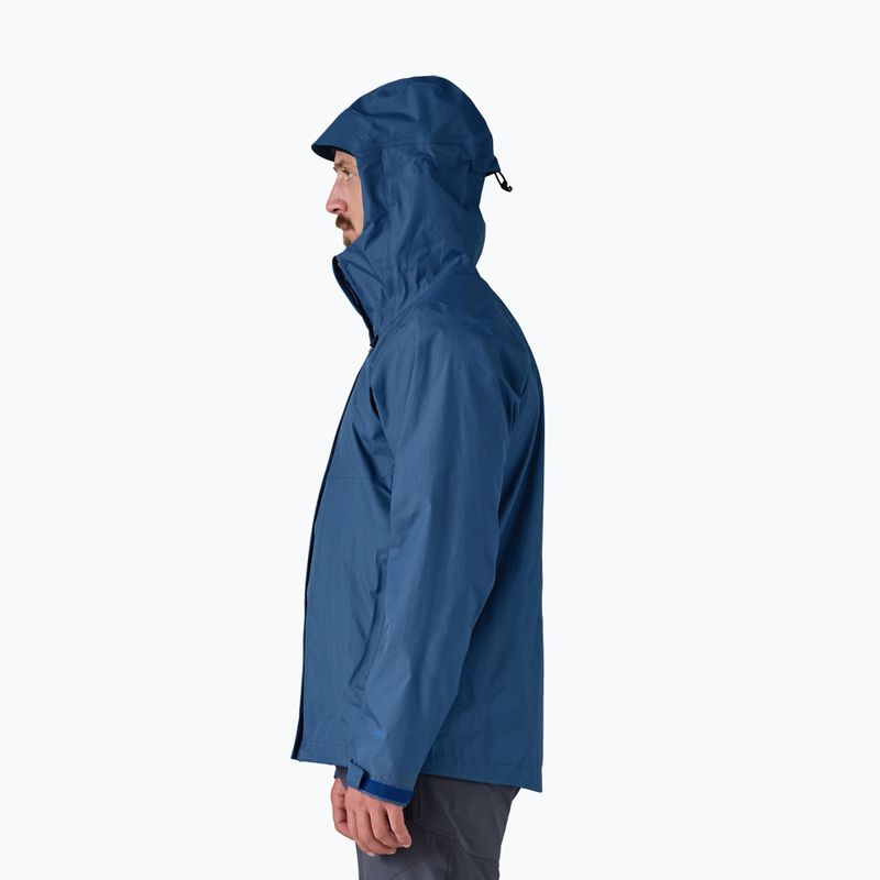 Giacca antipioggia Patagonia Torrentshell 3L da uomo blu chiaro 3