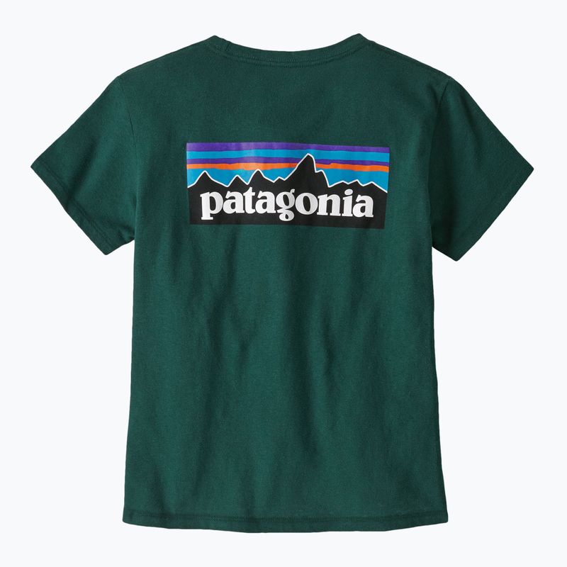 Patagonia P-6 Logo Responsabili-Tee donna verde cascata 4