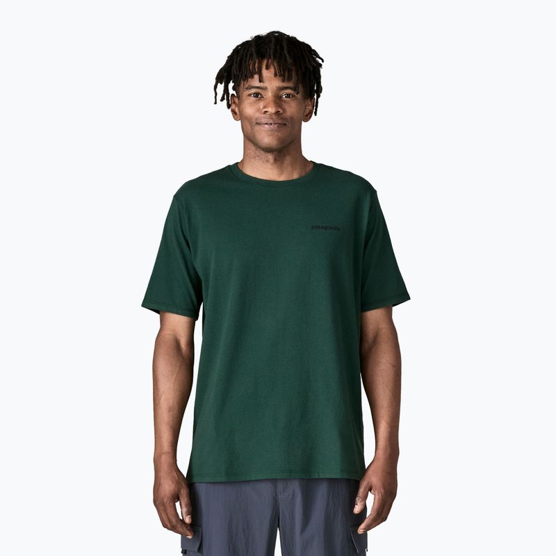 Camicia da uomo Patagonia P-6 Logo Responsabili-Tee verde cascata