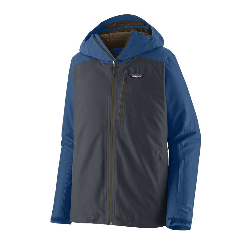 Patagonia Giacca da pioggia isolata Powder Town da uomo smolder blue w / clement blue 3