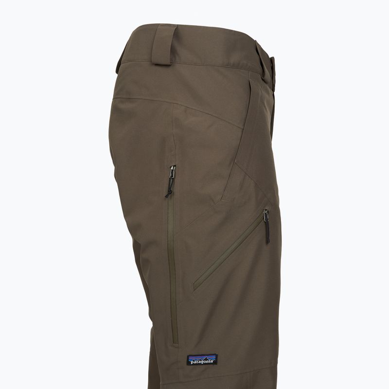 Pantaloni da sci Patagonia Insulated Powder Town da uomo marrone merlow 3
