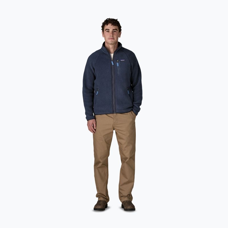 Felpa da trekking uomo Patagonia Retro Pile new navy con sunken blue 2