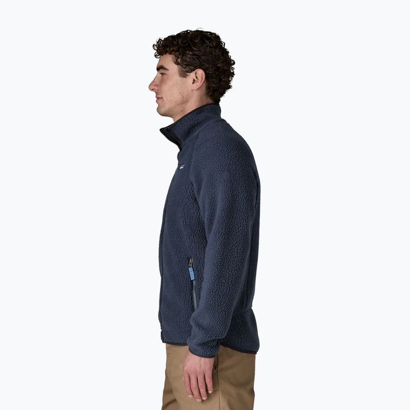 Felpa da trekking uomo Patagonia Retro Pile new navy con sunken blue 4