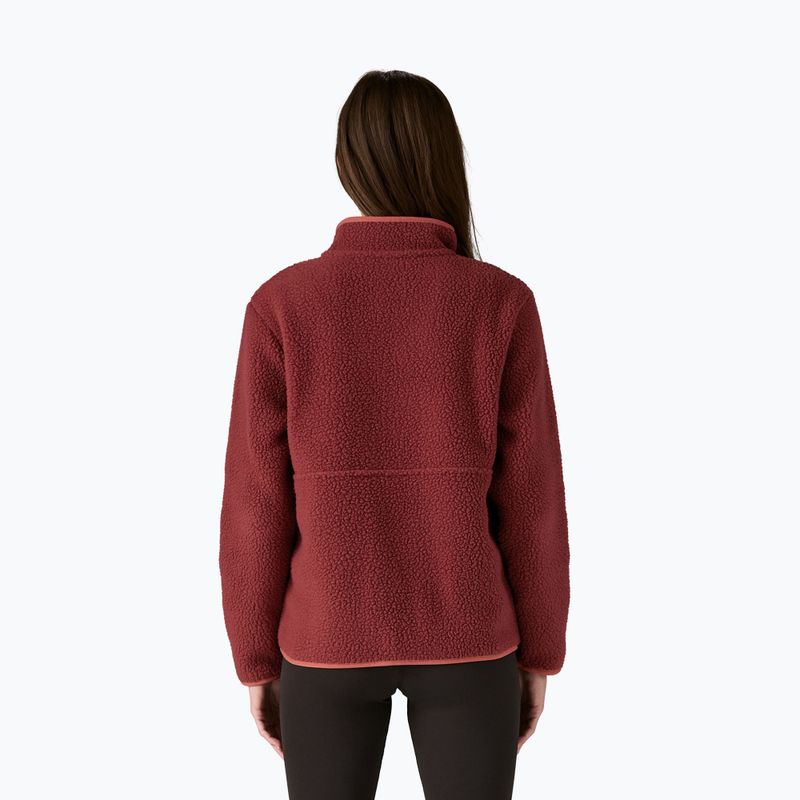 Felpa da donna Patagonia Retro Pile in pile Marsupial rosso sequoia 2