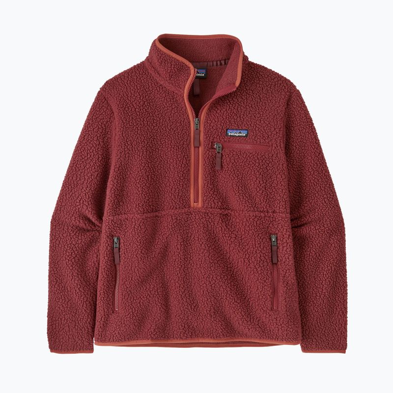 Felpa da donna Patagonia Retro Pile in pile Marsupial rosso sequoia 3