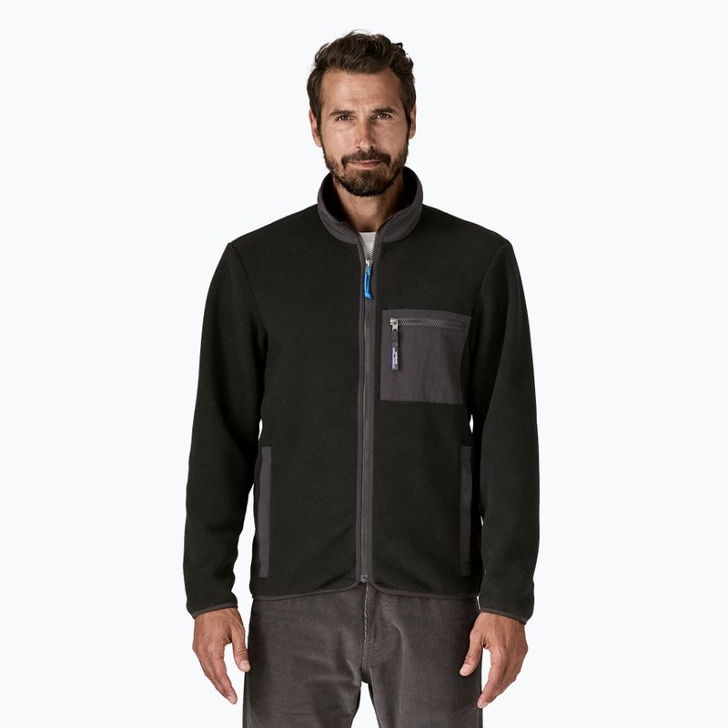 Patagonia felpa in pile da uomo Synch nero tinta unita