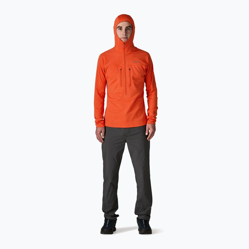 Felpa da uomo Patagonia R1 Ultralight Hoody coal orange 2