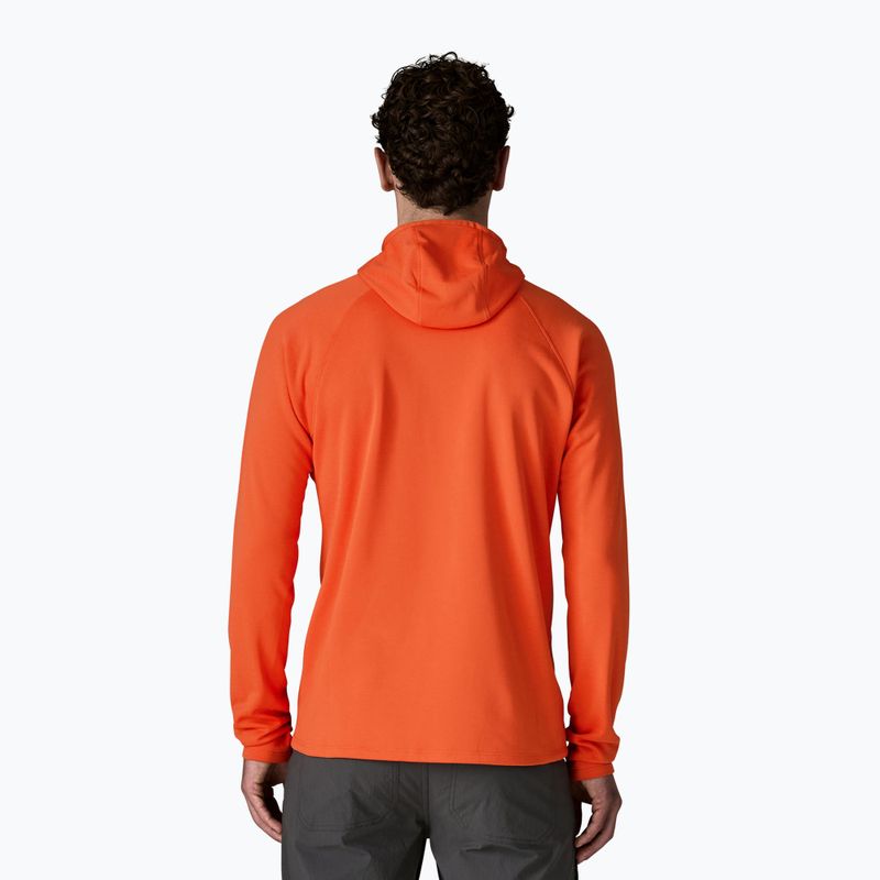 Felpa da uomo Patagonia R1 Ultralight Hoody coal orange 3