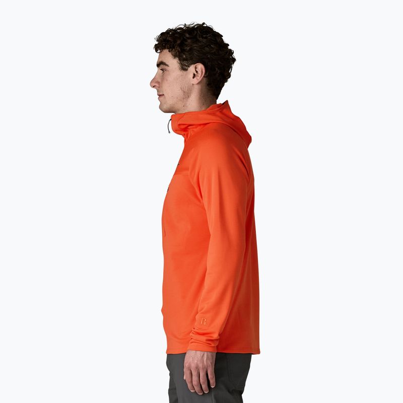 Felpa da uomo Patagonia R1 Ultralight Hoody coal orange 4
