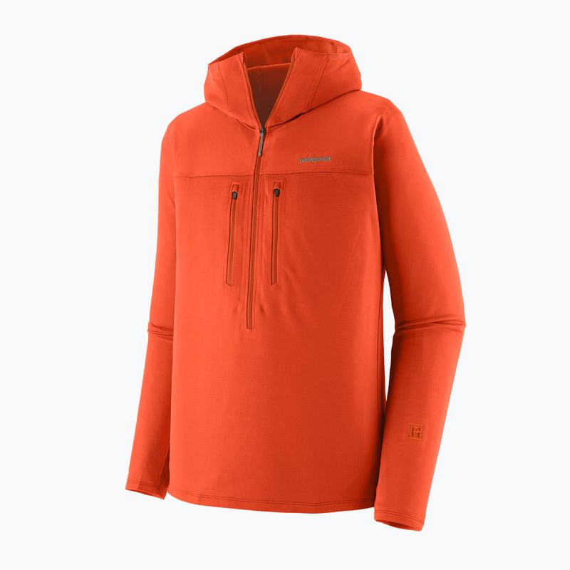 Felpa da uomo Patagonia R1 Ultralight Hoody coal orange 10