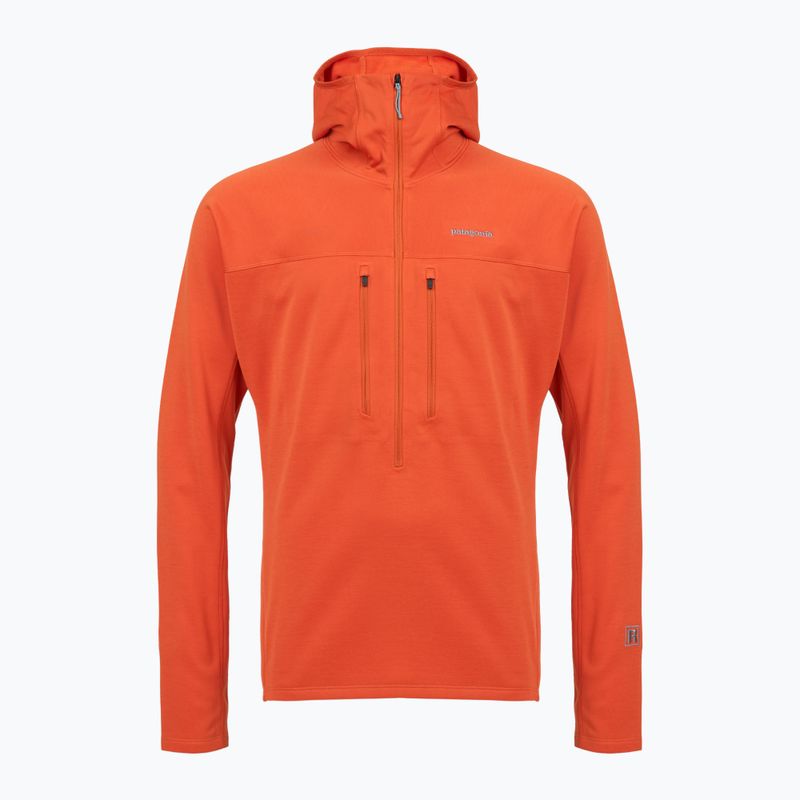 Felpa da uomo Patagonia R1 Ultralight Hoody coal orange 10