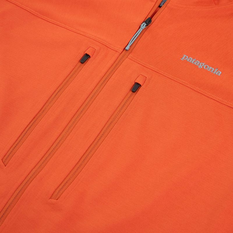 Felpa da uomo Patagonia R1 Ultralight Hoody coal orange 12