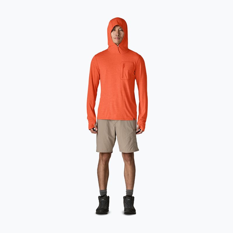 Felpa da uomo Patagonia Capilene Cool Sun Hoody coal orange/light coal orange x-dye 2