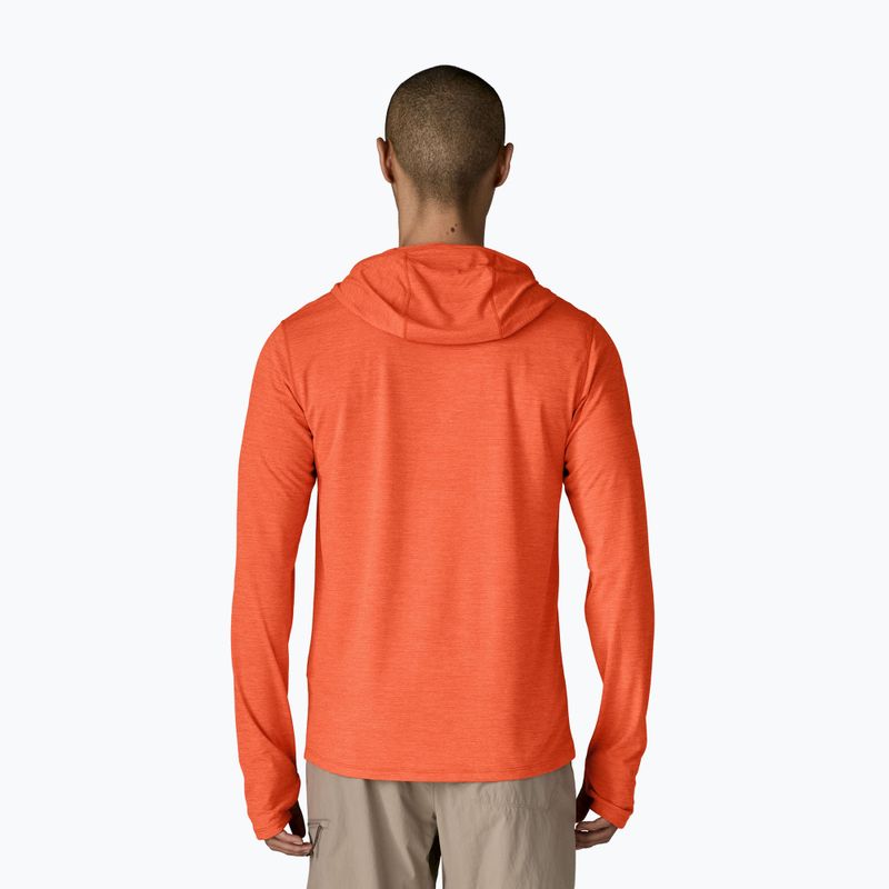 Felpa da uomo Patagonia Capilene Cool Sun Hoody coal orange/light coal orange x-dye 3