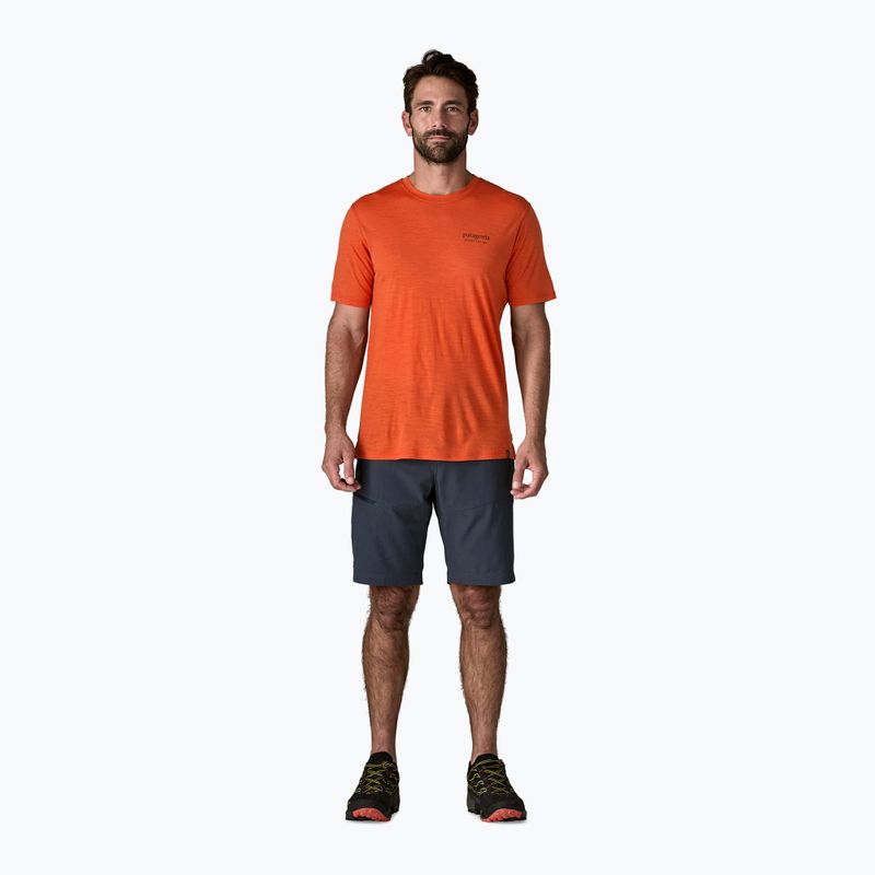 Maglietta da uomo Patagonia Cap Cool Merino Blend Graphic Shirt heritage header/coal orange 4