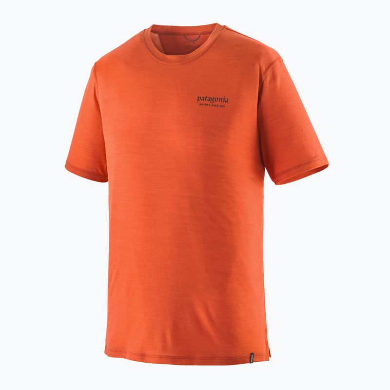 Maglietta da uomo Patagonia Cap Cool Merino Blend Graphic Shirt heritage header/coal orange 5