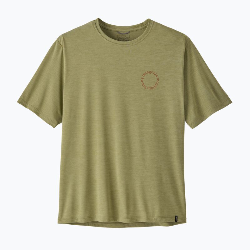 Maglietta da trekking uomo Patagonia Cap Cool Daily Shirt - Spoke Stencil gumtree green - light gumtree green x-dye
