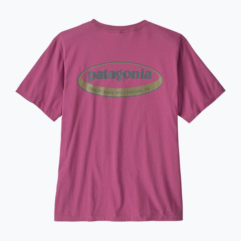 Maglietta da uomo Patagonia '95 Oval Logo faded magenta 2