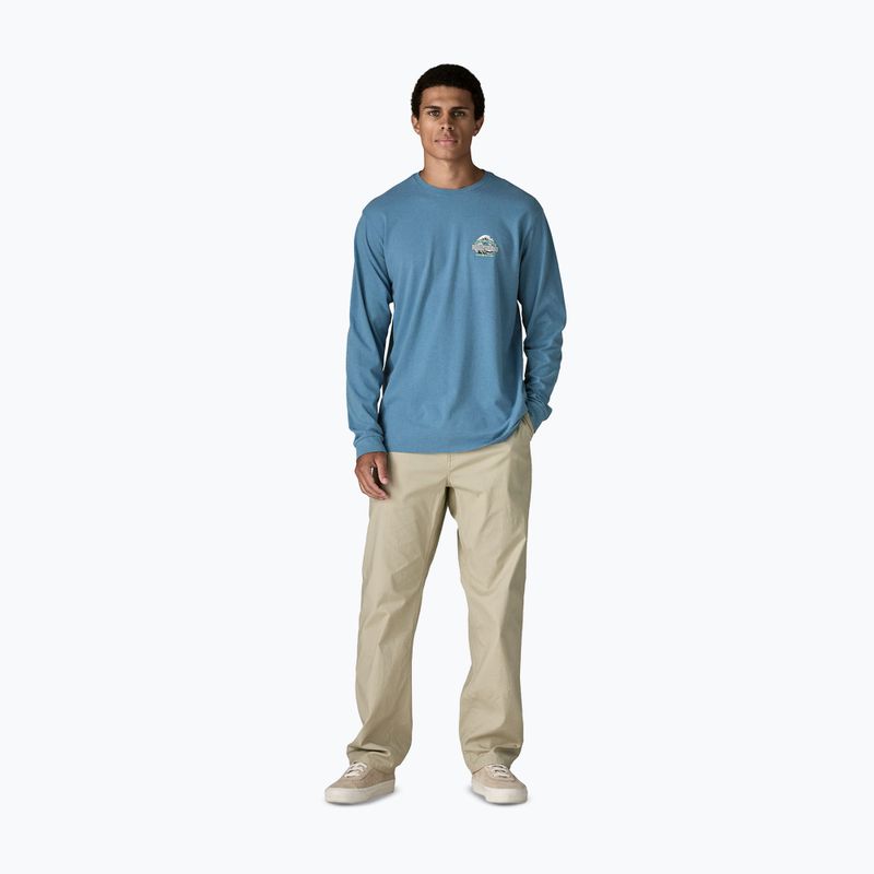 Maglia a maniche lunghe da trekking da uomo Patagonia Great Waves Responsibili Tee shore blue 2