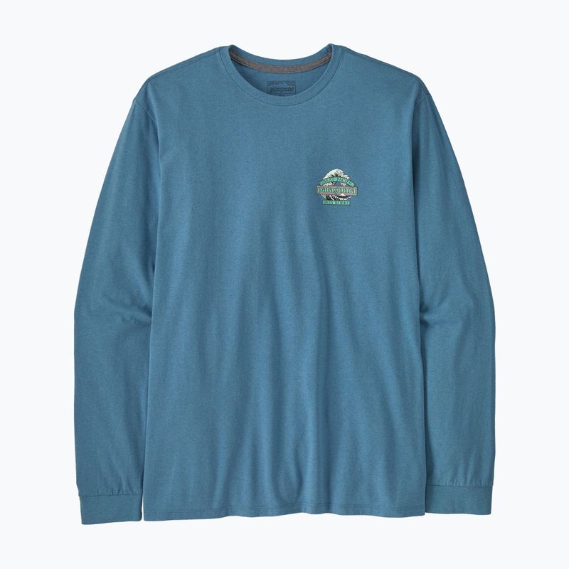 Maglia a maniche lunghe da trekking da uomo Patagonia Great Waves Responsibili Tee shore blue 5