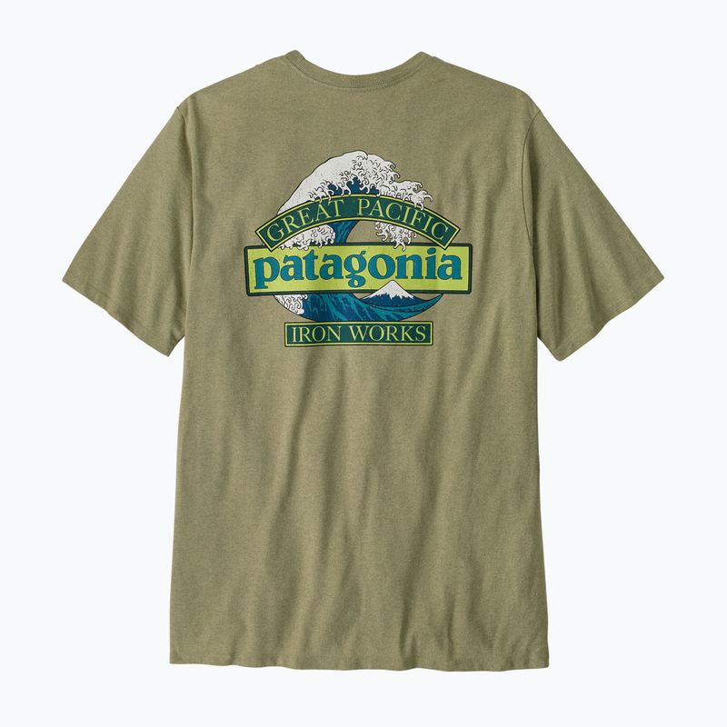 Maglietta trekking da uomo Patagonia Great Waves Responsibili Tee gumtree green 2