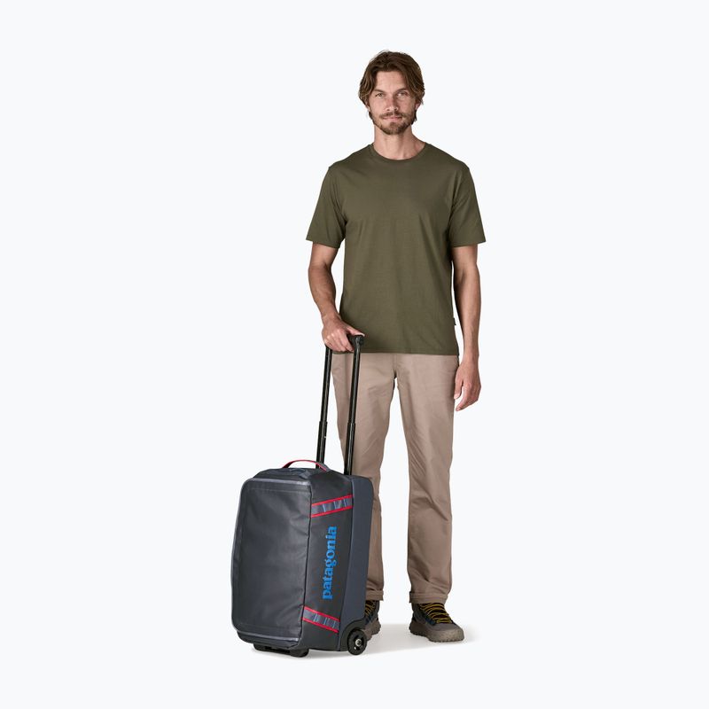 Borsa da viaggio Patagonia Black Hole Wheeled Duffel 40 l smolder blue/amanita red 4