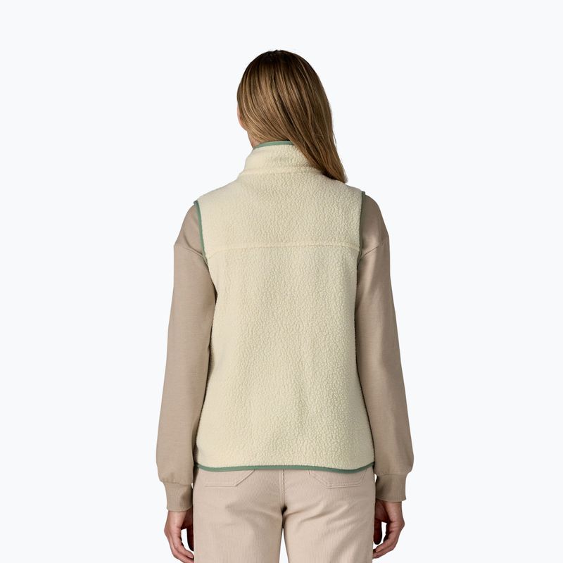 Gilet da donna Patagonia Retro Pile naturale con ellwood green 3