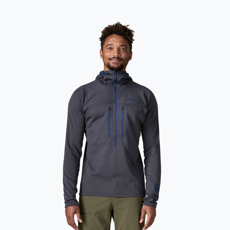 Felpa da uomo Patagonia R1 Ultralight Hoody smolder blue