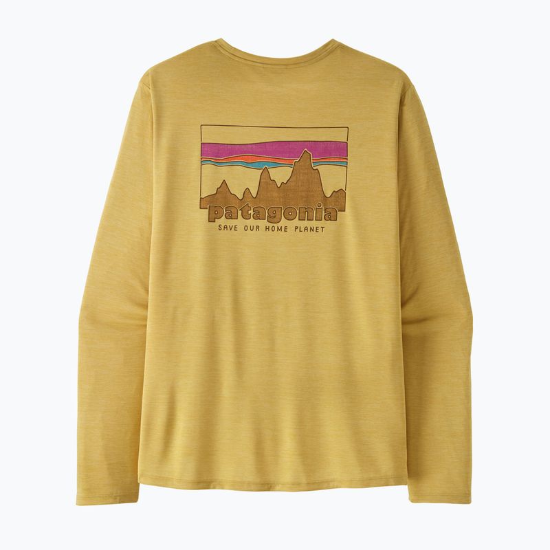 Maglia a maniche lunghe da uomo Patagonia Capilene Cool Daily - '73 Skyline limestone yellow/light limestone yellow c-dye 2