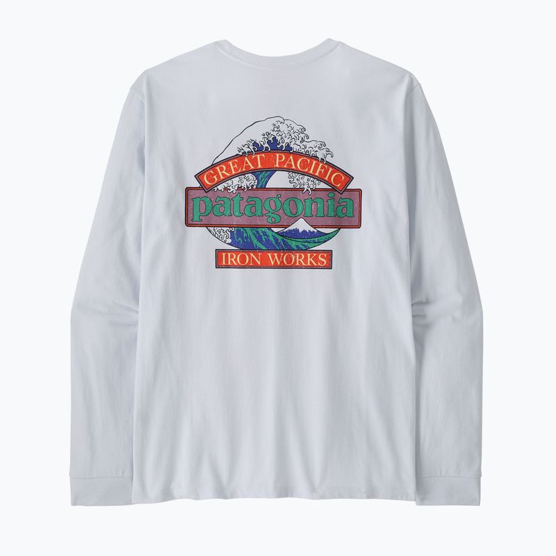 Maglia a maniche lunghe da trekking da uomo Patagonia Great Waves Responsibili Tee white 2