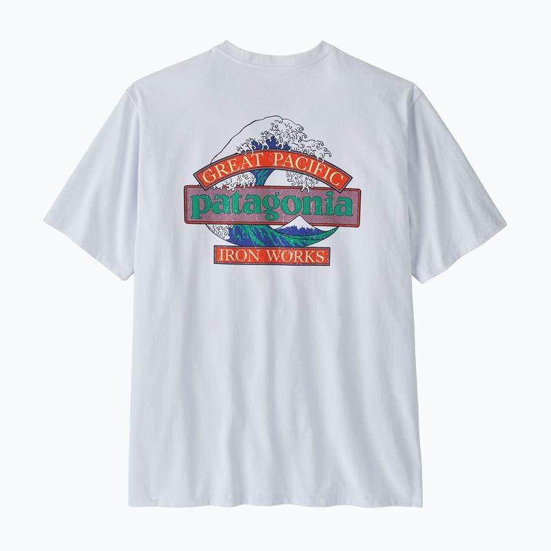Maglietta trekking da uomo Patagonia Great Waves Responsibili Tee white 2