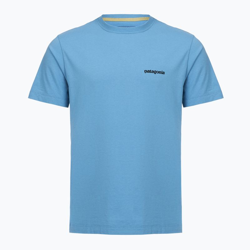 Maglietta da uomo Patagonia P-6 Shore blue logo