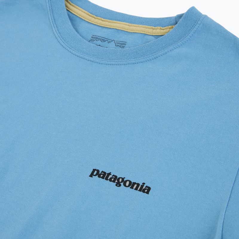 Maglietta da uomo Patagonia P-6 Shore blue logo 3