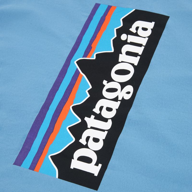 Maglietta da uomo Patagonia P-6 Shore blue logo 4
