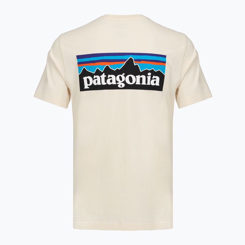 Maglietta da uomo Patagonia P-6 Logo undyed natural 2