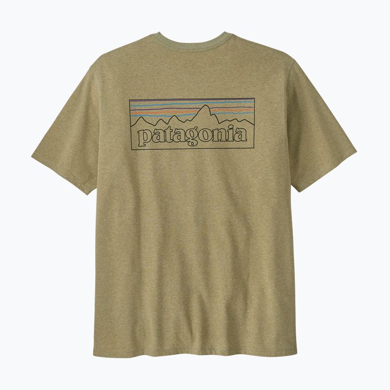 Maglietta da uomo Patagonia P-6 Logo Responsibili-Tee p-6 outline/gumtree green 6