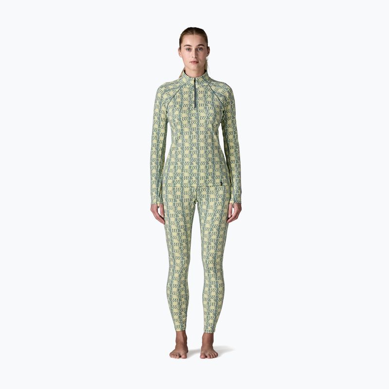 Pantaloni termici da donna Patagonia Capilene Midweight sun quilt: blue sage 2