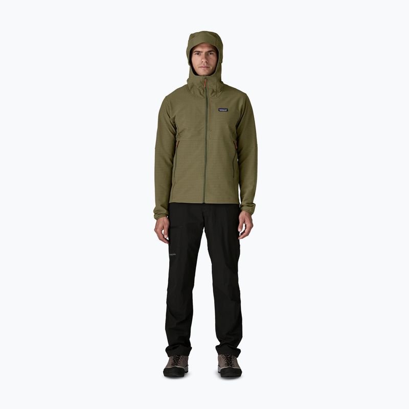 Giacca softshell da uomo Patagonia R1 TechFace Hoody basin green 2