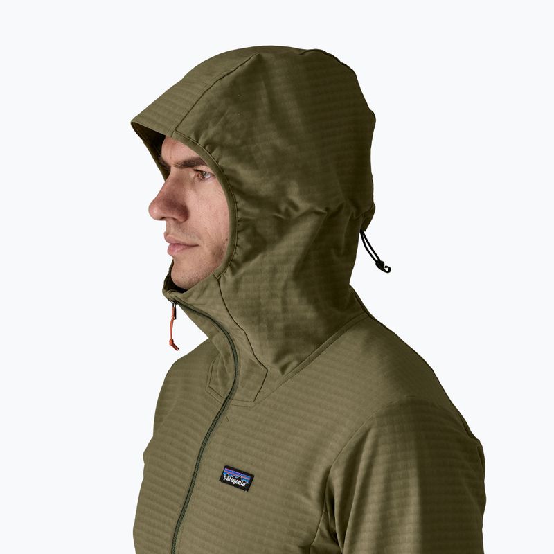 Giacca softshell da uomo Patagonia R1 TechFace Hoody basin green 5