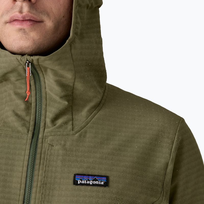 Giacca softshell da uomo Patagonia R1 TechFace Hoody basin green 7