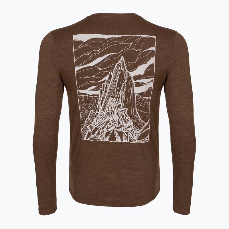 Maglia da trekking a maniche lunghe da uomo Patagonia Cap Cool Daily Hut Tripper LS berm brown - light berm brown x-dye 2